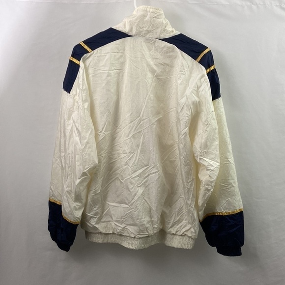 Vtg Slade White Blue Gold Sz L Windbreaker Jacket - Picture 7 of 8